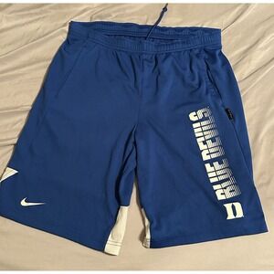 Nike Duke Blue Devils On-Field Dri-FIT Basketball Shorts Mens Small Blue White